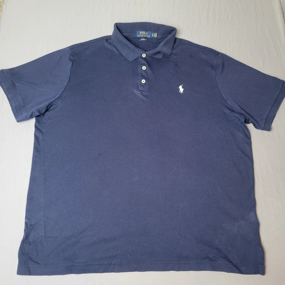 Polo Ralph Lauren Classic Fit Blue Short Sleeve Polo Mens Size X-Large
